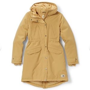 The North Face Women’s Snow Down Waterproof Parka in Antelope Tan
